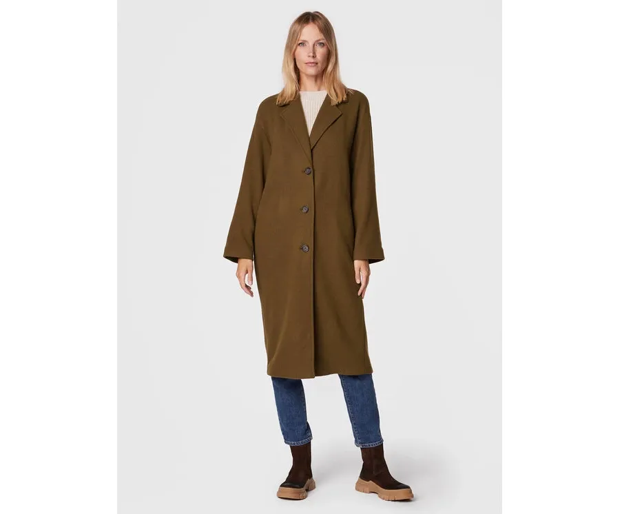 obrazek 1 Marc O'Polo Płaszcz wełniany 208 60857 1231 Brązowy Regular Fit