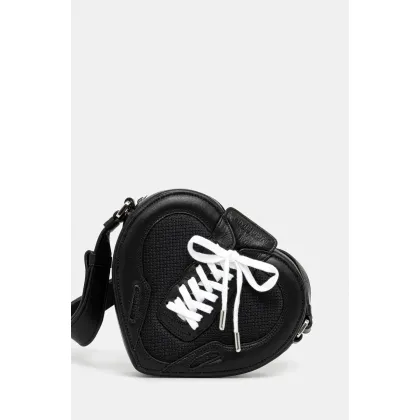 Zdjęcie AMBUSH torebka skórzana Strapped Heart Shoulder Bag kolor czarny 12115063