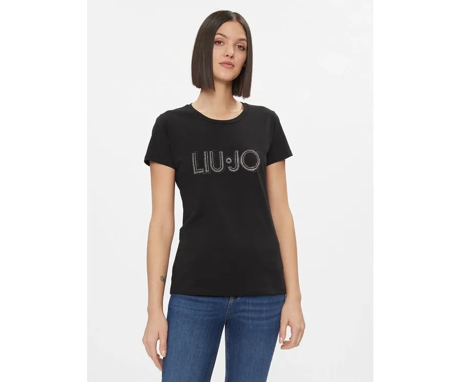 obrazek 1 Liu Jo T-Shirt WA4051 JS923 Czarny Regular Fit