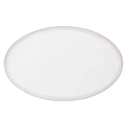 Zdjęcie Piękny duży porcelanowy półmisek 40x26 cm o brązowym delikatnym zdobieniu - Seltmann Weiden