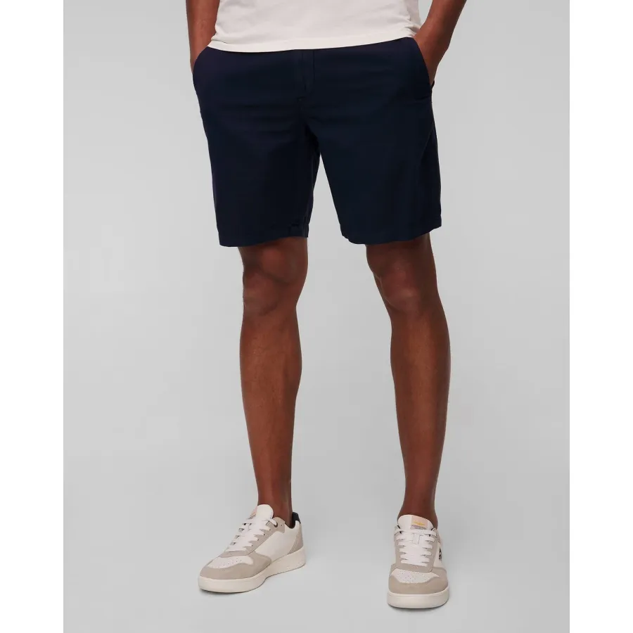 obrazek 1 Granatowe Szorty Lniane Męskie Polo Ralph Lauren