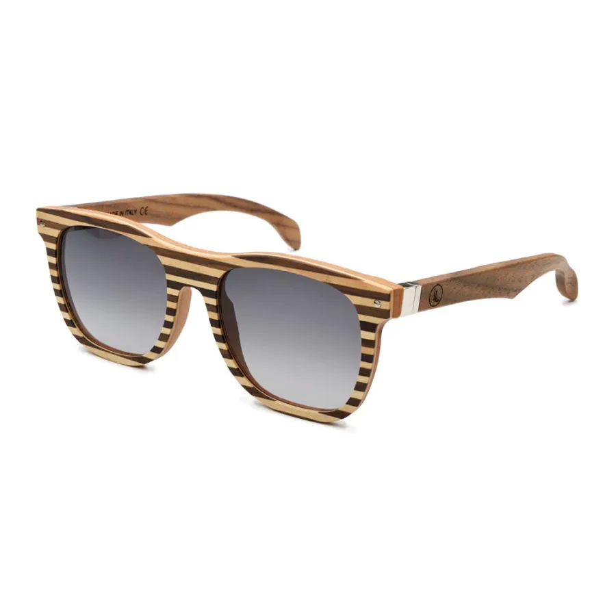 obrazek 2 Elitarne, drewniane okulary w poziome paski - Legno Light