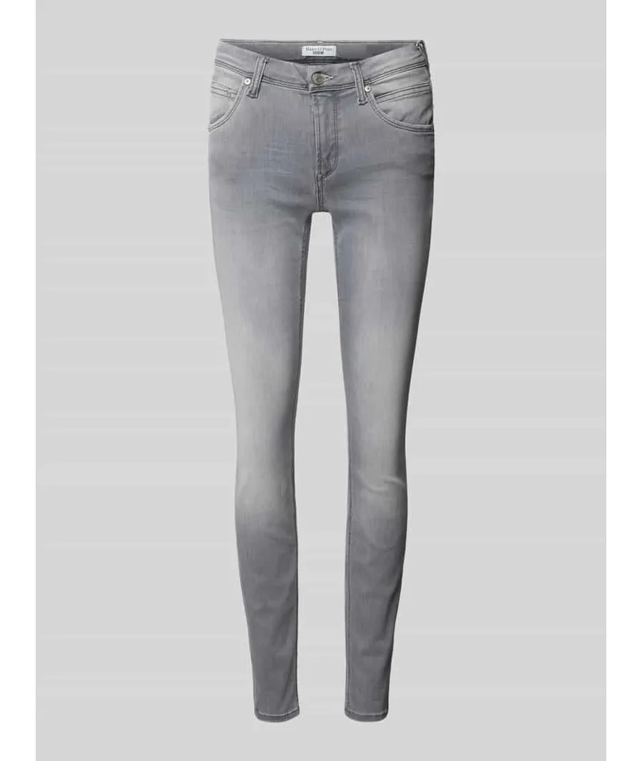 obrazek 1 Jeansy ze średnim stanem o kroju slim fit z dodatkiem streczu model ‘Alva’