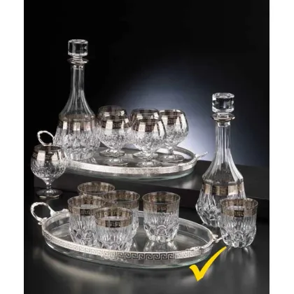 Zdjęcie Komplet do whisky ze znakiem Versace ( szkło cięte )