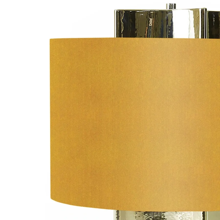 obrazek 5 Ceramiczna lampa stołowa z abażurem z tkaniny H.73xL.45xP.45 cm