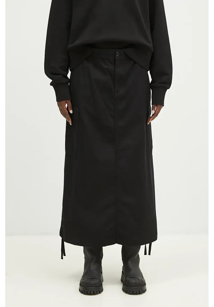 obrazek 1 Carhartt WIP spódnica bawełniana Cargo Skirt Long kolor czarny midi prosta I033823.8902