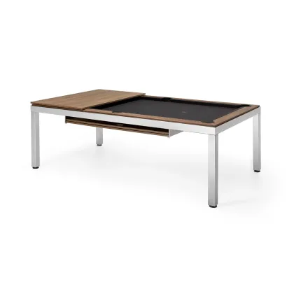 Picture Simple, Folding, Universal Pool Table from Italy, Dark Brown - FAS