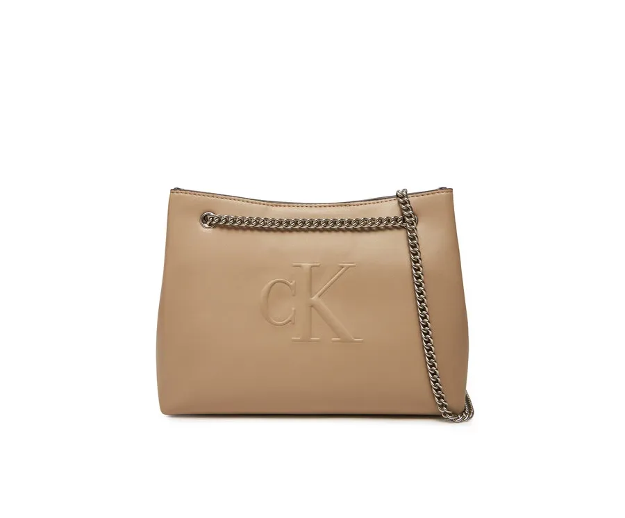 obrazek 1 Calvin Klein Jeans Torebka Sculpted Chain Shoulder Bag LV04K3163G Beżowy