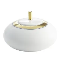Zdjęcie Klasyczna porcelanowa cukiernica Domo Gold ze złotym motywem dekoracyjnym - Vista Alegre