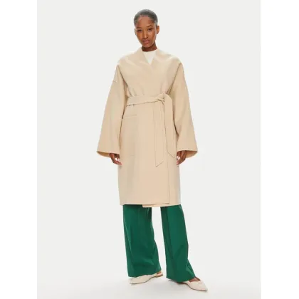 Zdjęcie Weekend Max Mara Płaszcz wełniany Eris 2425016011 Beżowy Oversize