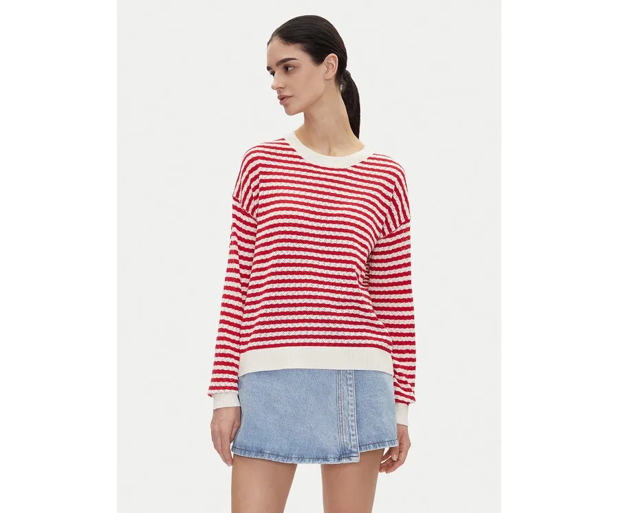 obrazek 1 Pepe Jeans Sweter Poppy PL702278 Czerwony Regular Fit