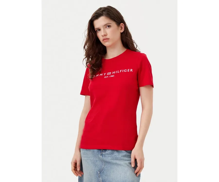 obrazek 1 Tommy Hilfiger T-Shirt WW0WW40276 Czerwony Regular Fit