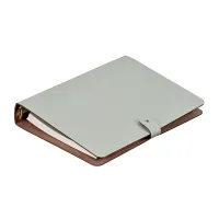 Picture Leather document binder 16.5x25 cm, beige and gray