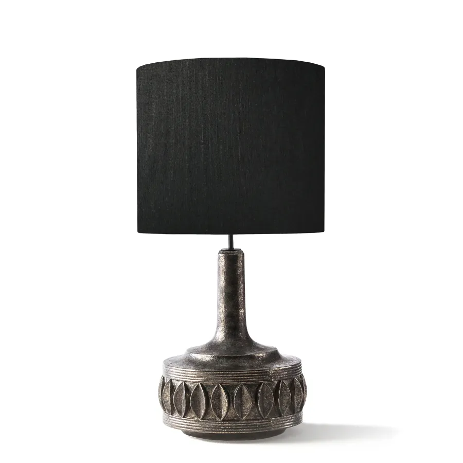 obrazek 1 Lampa stołowa z abażurem z tkaniny H.92xL.46xP.46 cm