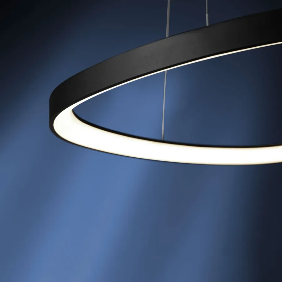 obrazek 3 Włoskie oświetlenie - czarna lampa wisząca Lifiering 81