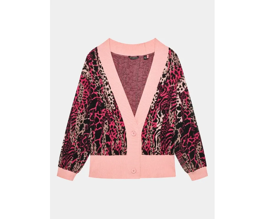 obrazek 1 Guess Kardigan J3BR07 Z3AH0 Różowy Regular Fit