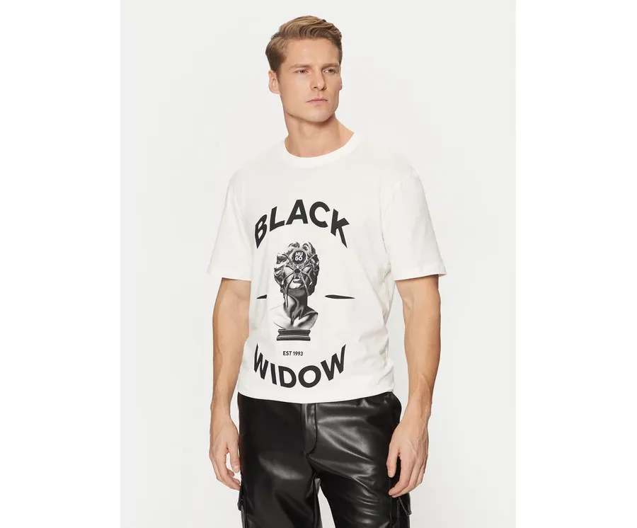 obrazek 1 HUGO T-Shirt Dostalgi 50530684 Beżowy Relaxed Fit