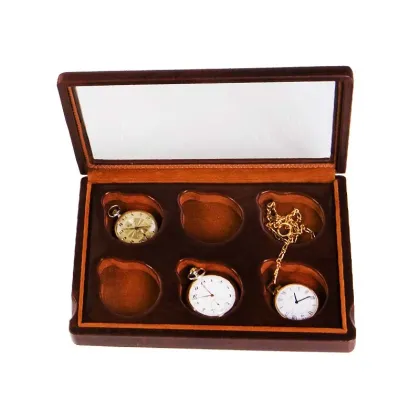 Zdjęcie Piękna szkatułka na zegarki ze szklaną pokrywą