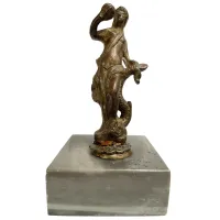 Picture Elegant bronze figurine of Venus with a dolphin from the 17th century
