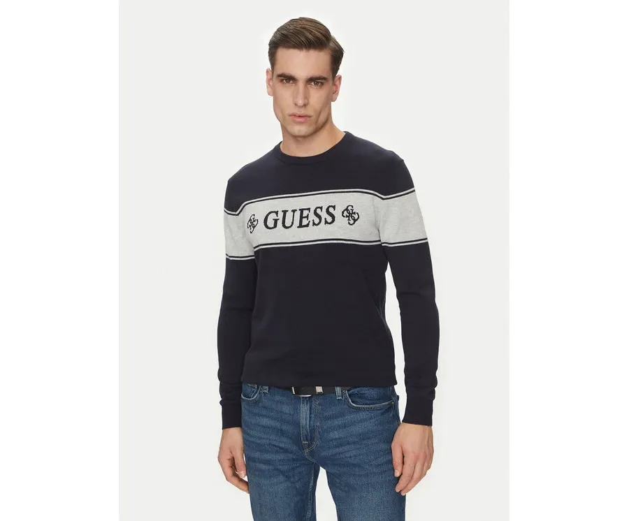 obrazek 1 Guess Sweter M5GR05 Z3MI1 Granatowy Regular Fit
