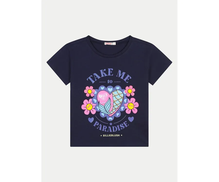 obrazek 1 Billieblush T-Shirt U20647 Granatowy Regular Fit