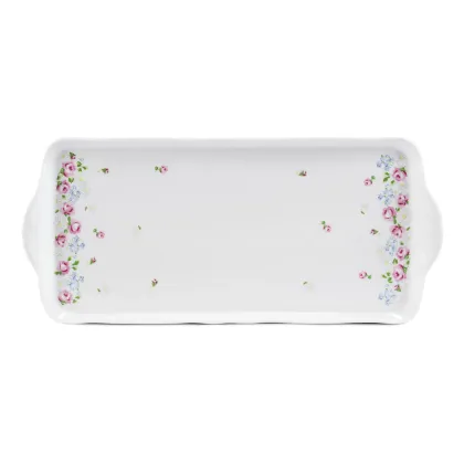 Zdjęcie Luksusowa porcelanowa prostokątna taca z kolekcji RoseLine – Leander