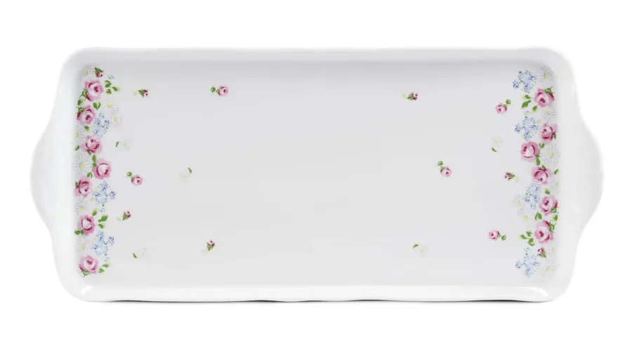 obrazek 1 Luksusowa porcelanowa prostokątna taca z kolekcji RoseLine – Leander