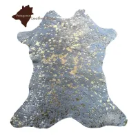 Picture Modern leather rug with colored areas