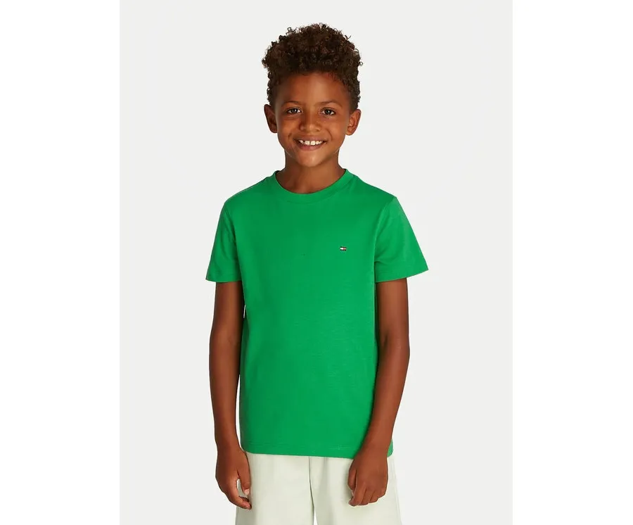 obrazek 1 Tommy Hilfiger T-Shirt Essential KB0KB06879 D Zielony Regular Fit