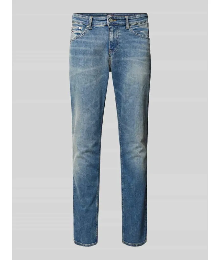 obrazek 1 Tommy Jeans Spodnie dresowe Flag DM0DM20473 Granatowy Slim Fit