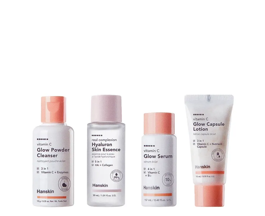 obrazek 1 Hanskin Glow Skin Zestaw podróżny do pielęgnacji skóry, efekt rozświetlenia