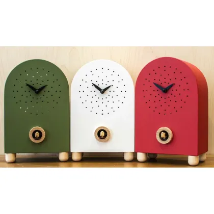 Picture Table clock with cuckoo available in 3 color variants