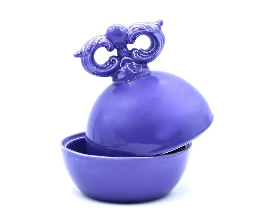 obrazek 3 Piękny pojemnik ceramiczny w stylu barokowym