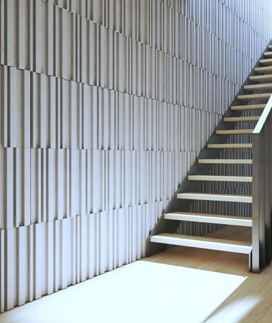 obrazek 1 135x60 cm VT - PB42 (S50 jasno szary - mysi) LAMEL - Panel dekor 3D beton architektoniczny