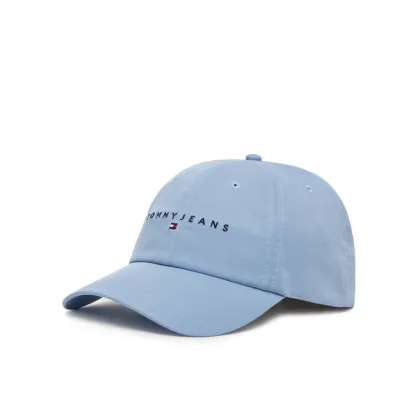 Zdjęcie Tommy Jeans Czapka z daszkiem Linear Logo 6 Panel AW0AW16868 Błękitny