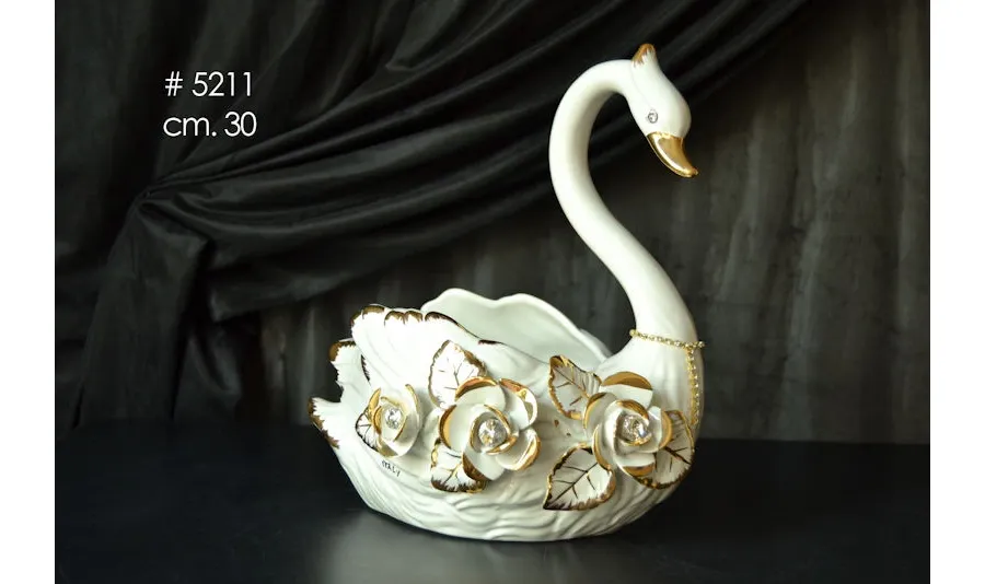 picture 1 Swan figurine - gold plated or platinum plated