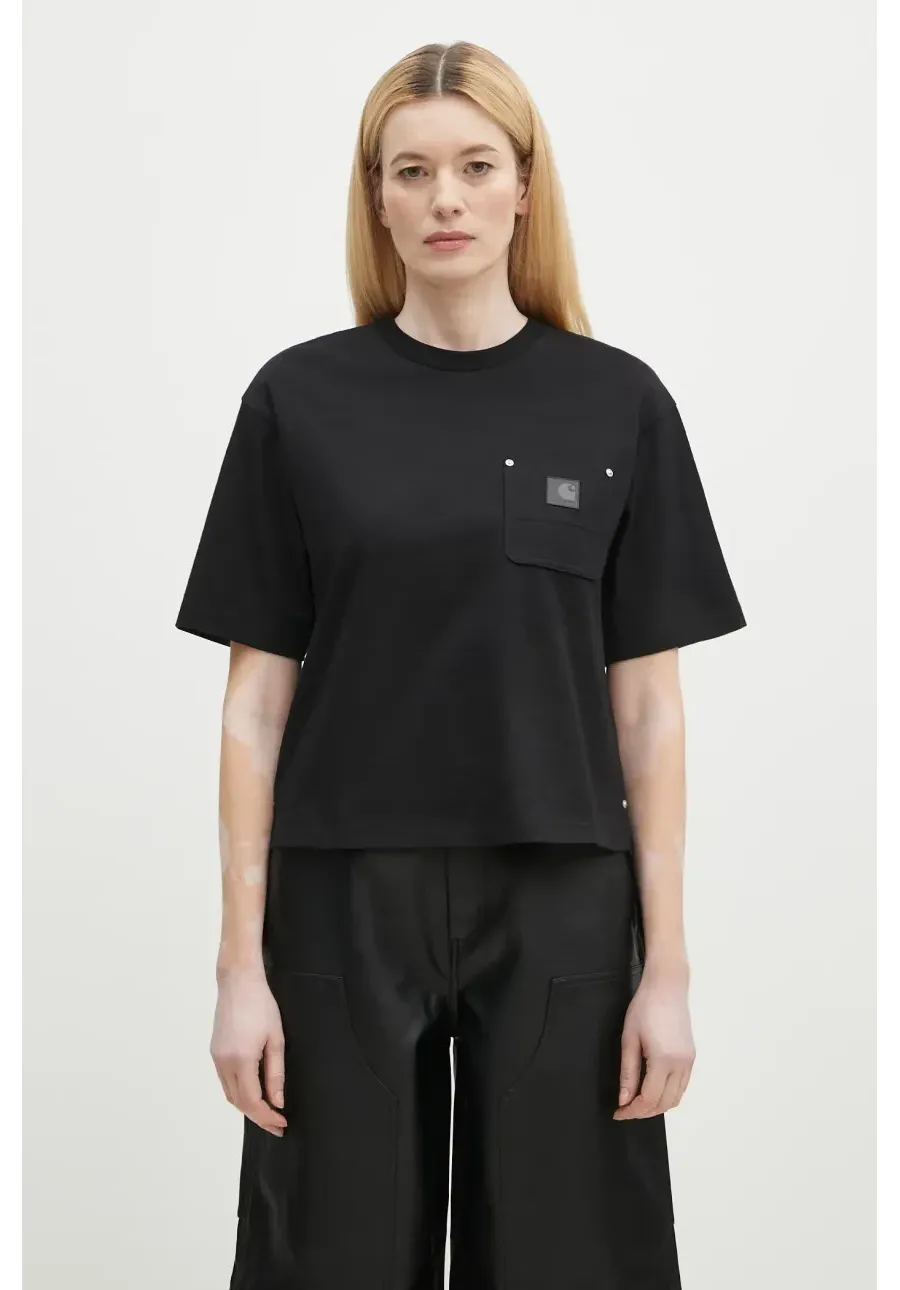 obrazek 1 Carhartt WIP t-shirt bawełniany Eldon damski kolor czarny I034376.89XX