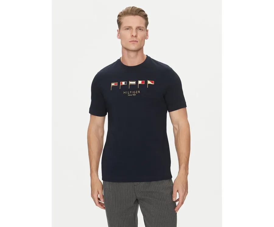 obrazek 1 Tommy Hilfiger T-Shirt Multi Flags MW0MW38616 Granatowy Regular Fit