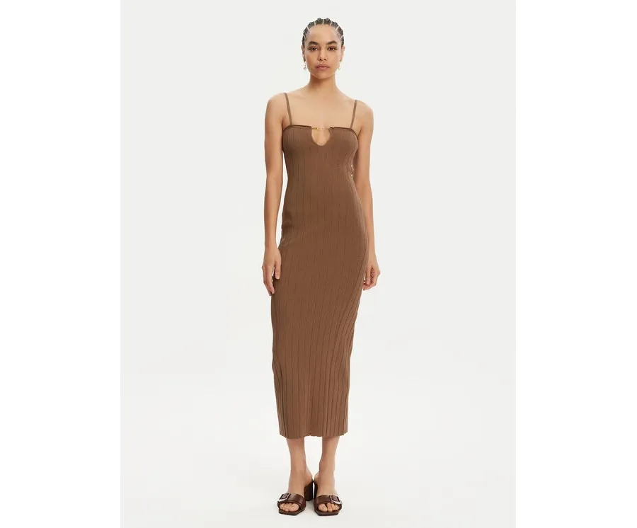 obrazek 1 JACQUEMUS Sukienka dzianinowa 24E241KN358-2355 Brązowy Regular Fit
