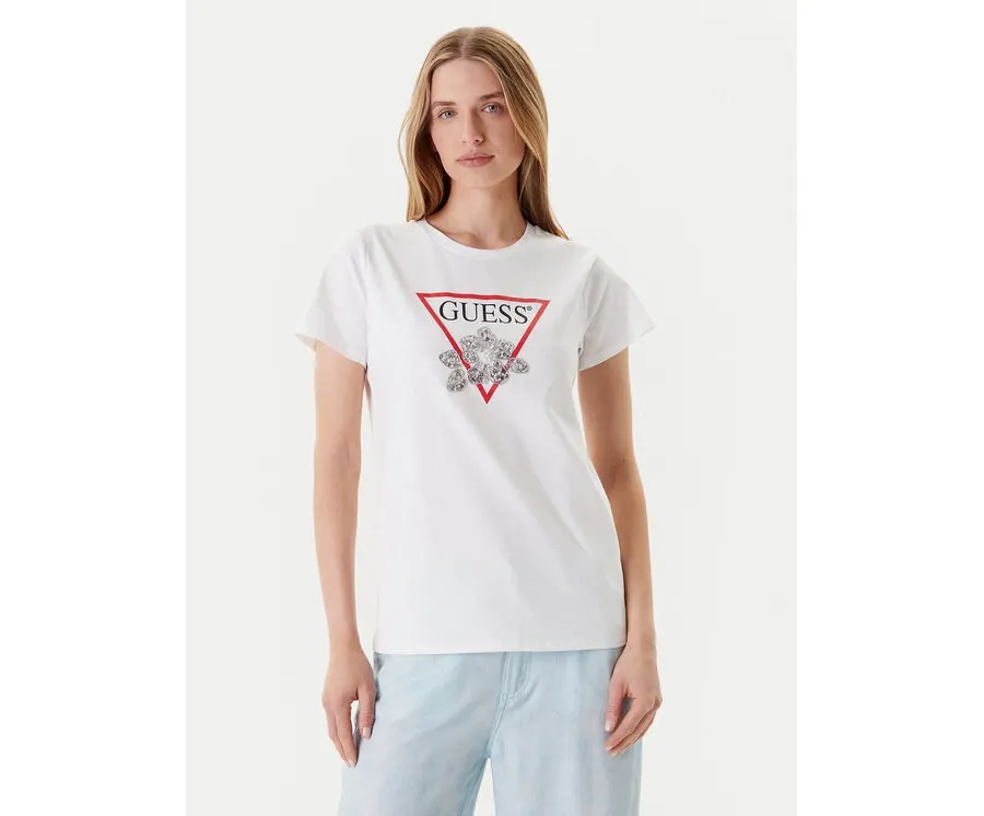 obrazek 1 Guess T-Shirt W5YI38 I3Z14 Biały Regular Fit