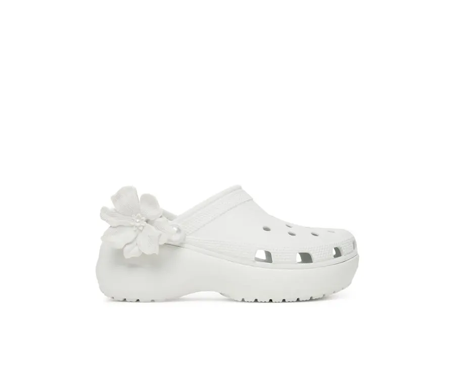 obrazek 1 Crocs Klapki Classic Bouquet Platform Clog 211292 Biały
