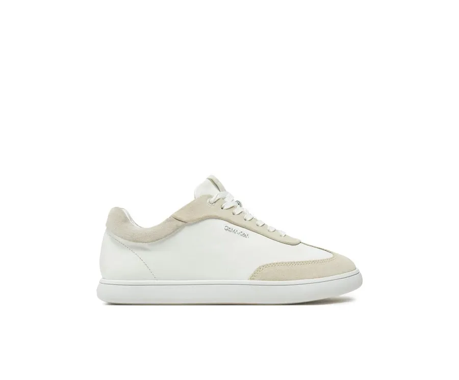 obrazek 1 Calvin Klein Sneakersy Cupsole Lace Up - Lth Sue Mix HW0HW02435 Beżowy