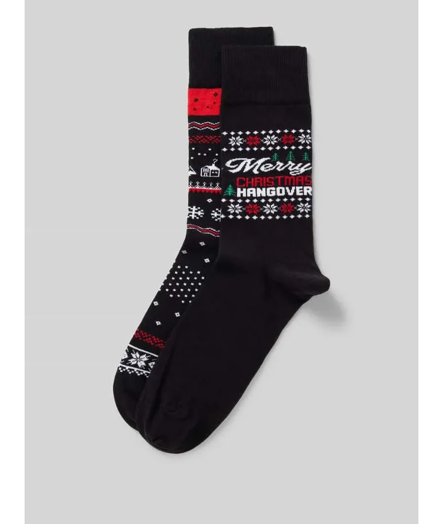 obrazek 1 Skarpety z bawełną i wyhaftowanym motywem w zestawie 2 szt.