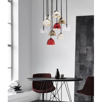 Zdjęcie Urocza lampa wisząca Bombarda II z 10 kloszami