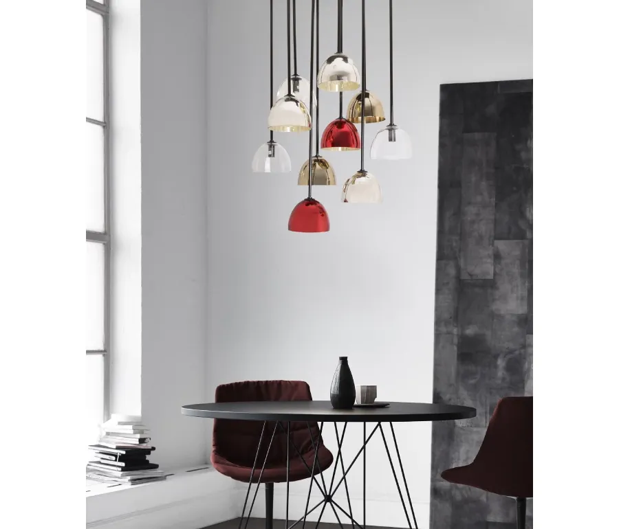 obrazek 1 Urocza lampa wisząca Bombarda II z 10 kloszami