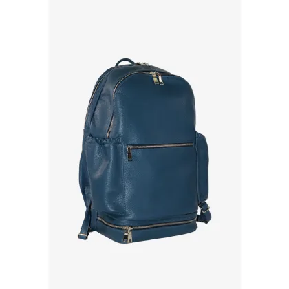 Zdjęcie Niebieski włoski plecak wykonany ze skóry - Terrida