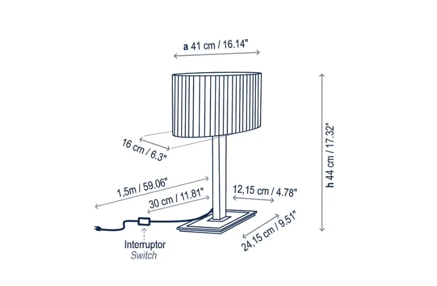 obrazek 2 Okazała lampa na stolik lub biurko z solidnych materiałów