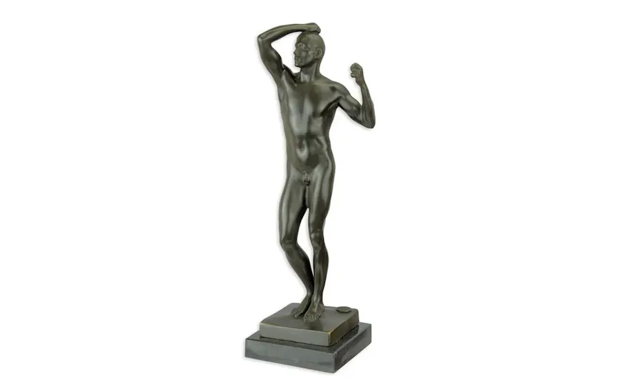 obrazek 1 Piękna klasyczna rzeźba przedstawiająca Adama z brązu