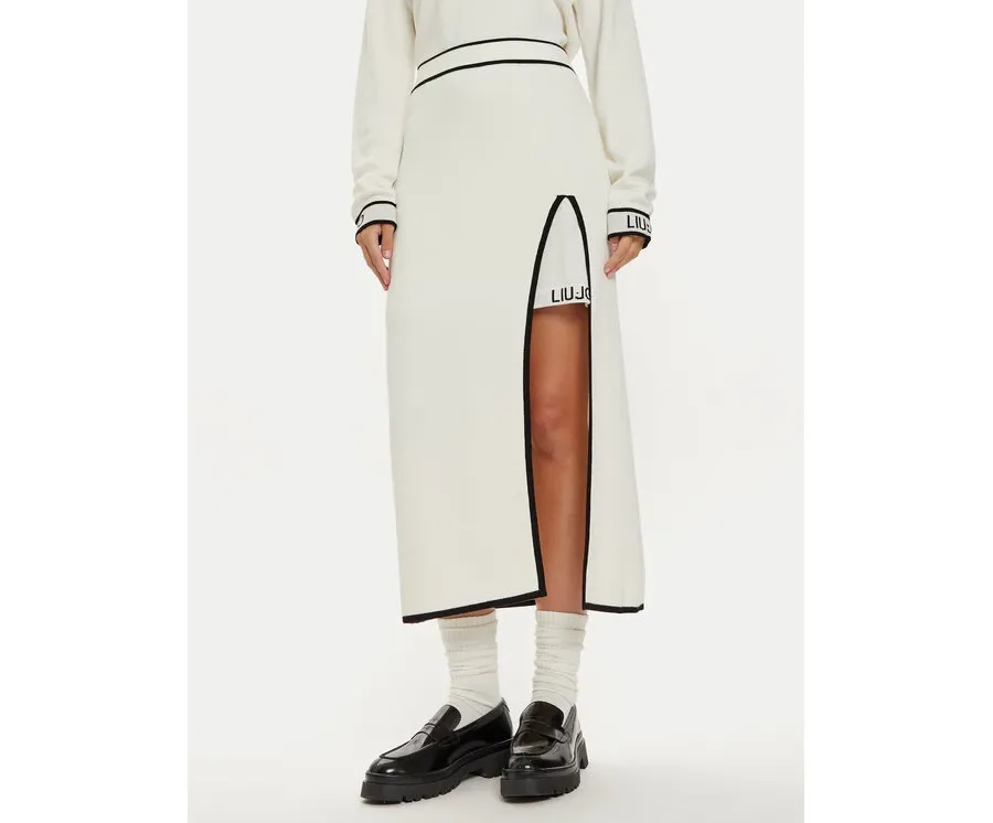 obrazek 1 Liu Jo Sport Spódnica midi TF4053 MS59L Écru Regular Fit