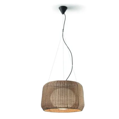 Zdjęcie Ręcznie tkana lampa wisząca z włókna polietylenowego do oryginalnych wnętrz